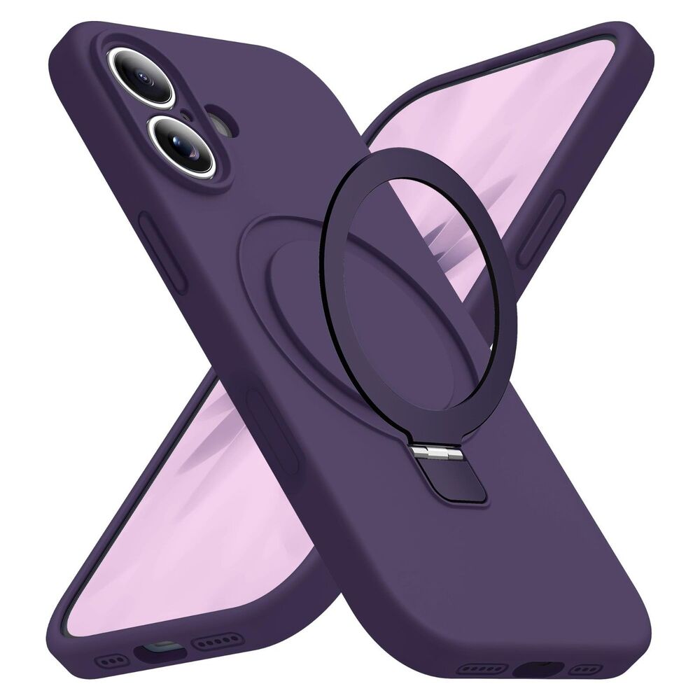 Compatible w/ Iphone 17 Case with Magnetic Invisible Stand Compatible w/MagSafe